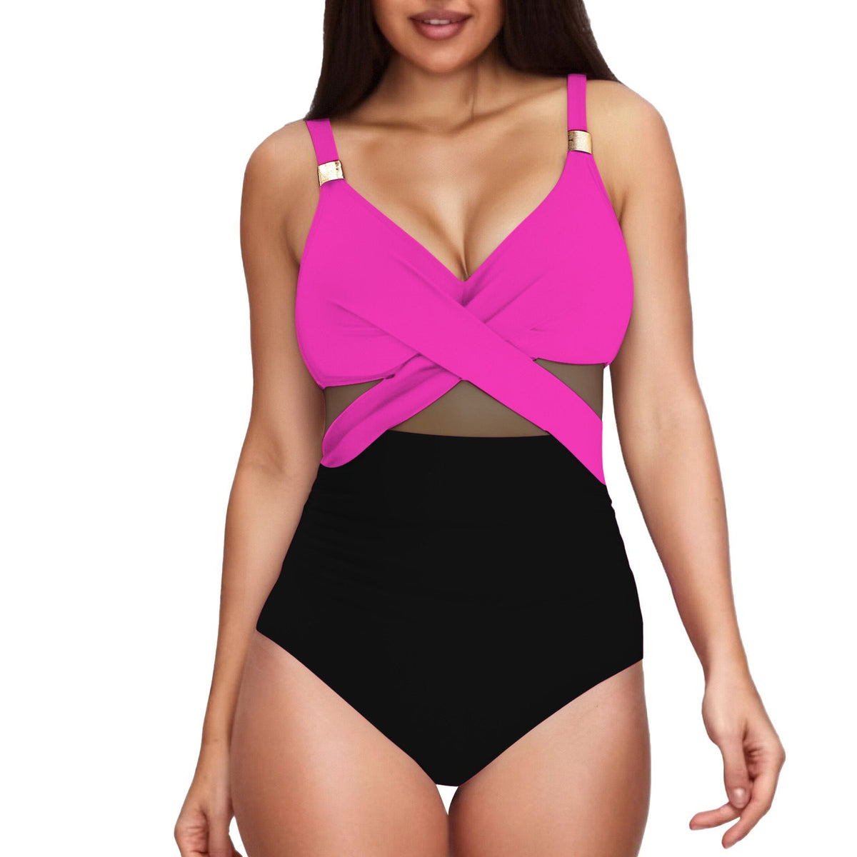 Eleganter Damen-Jumpsuit mit transparenten Einsätzen