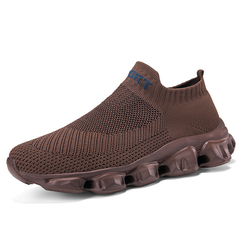 Unisex nan nahtloser Strick-Slip-On mit sockenähnlichem Schaft und skulpturierter Dämpfungssohle EB
