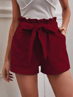 Damen Tailored Shorts mit Krawatte und praktischen Taschen EB