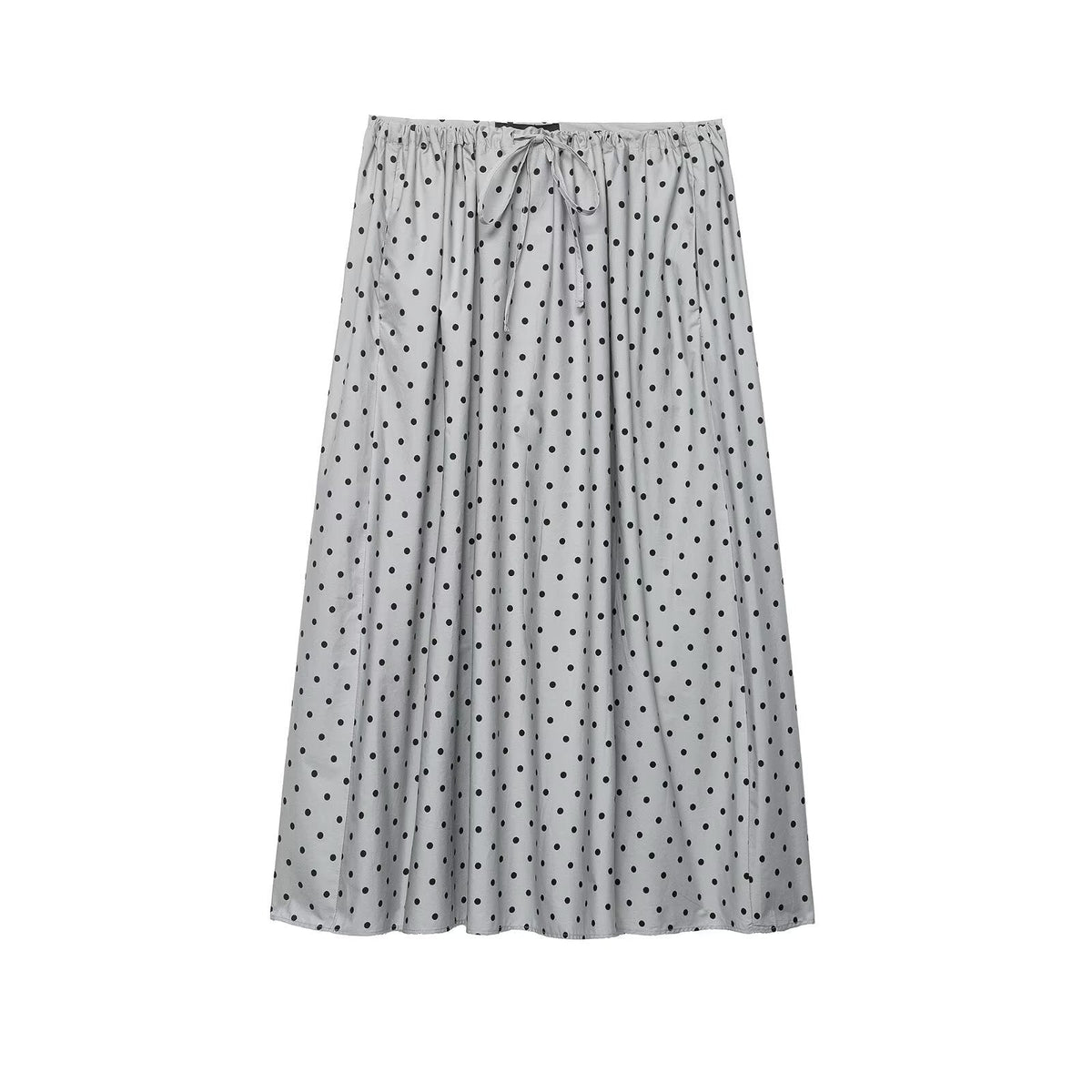 Damen Midi-Rock mit verspieltem Punkte-Design und elastischem Taillenzug EB