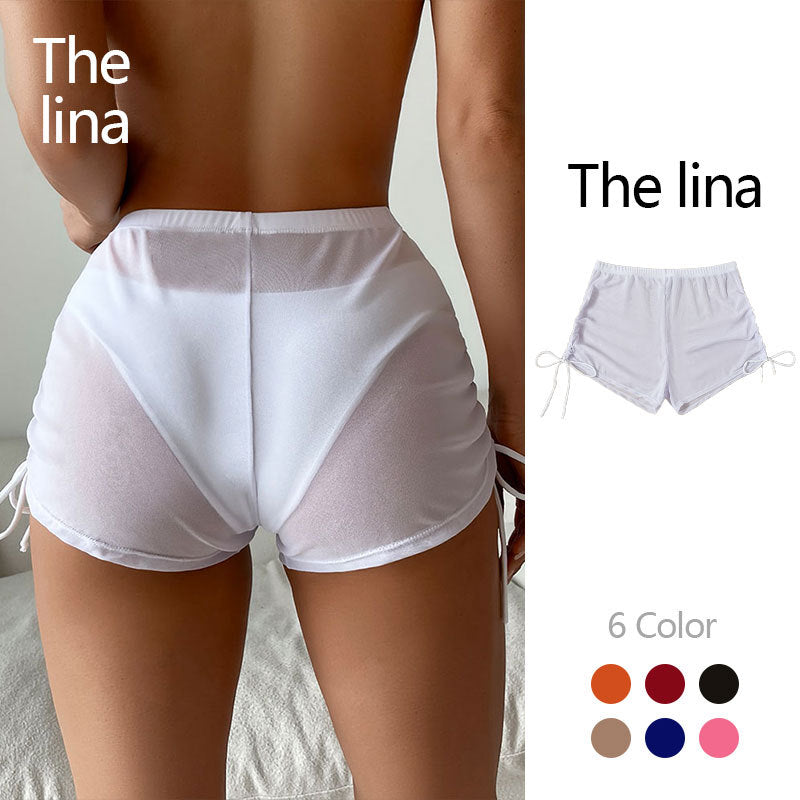 Bequeme Damen-Badeshorts mit Rüschendetails