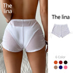 Bequeme Damen-Badeshorts mit Rüschendetails