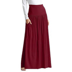 Damen Maxi-Rock mit elastischem Bund und Taschen EB