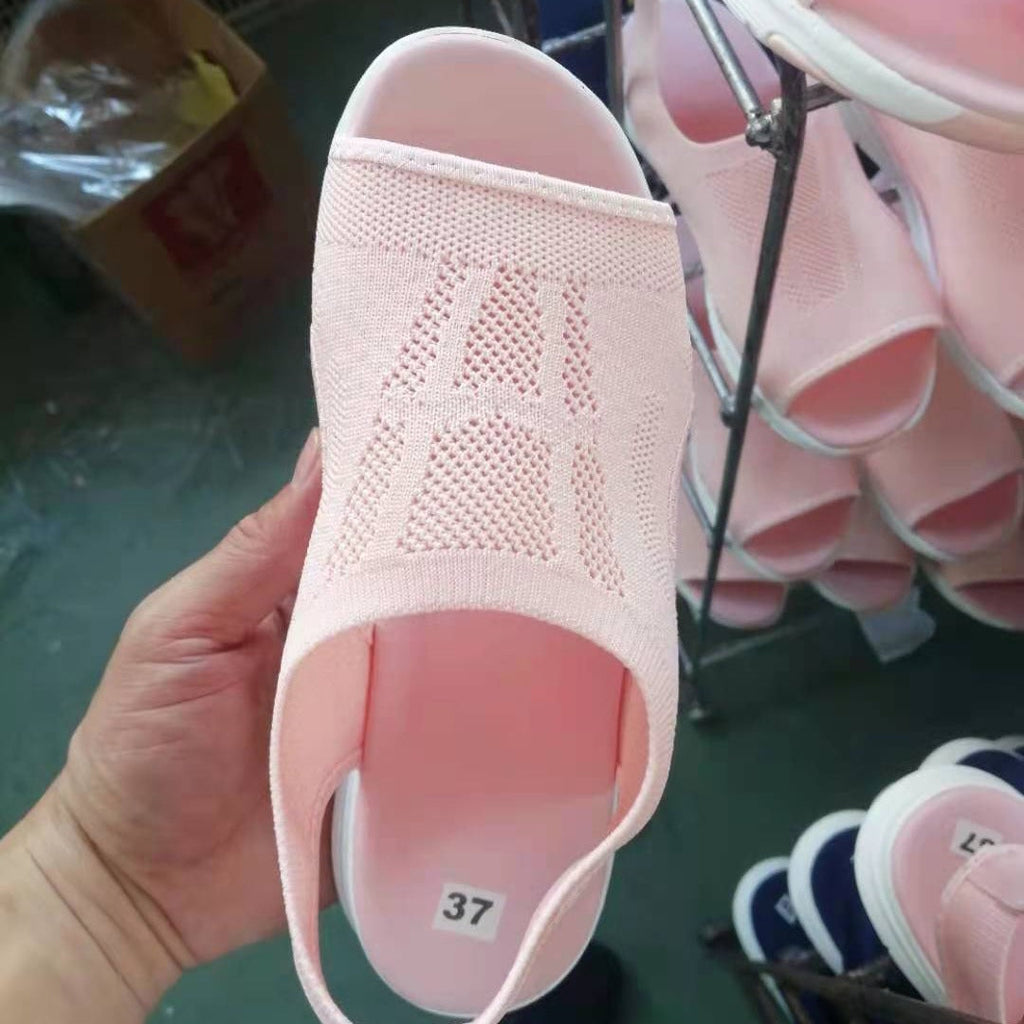 Damen Atmungsaktive Slip-Sandalen mit elastischem Einschlupf und komfortabler Sohle EB