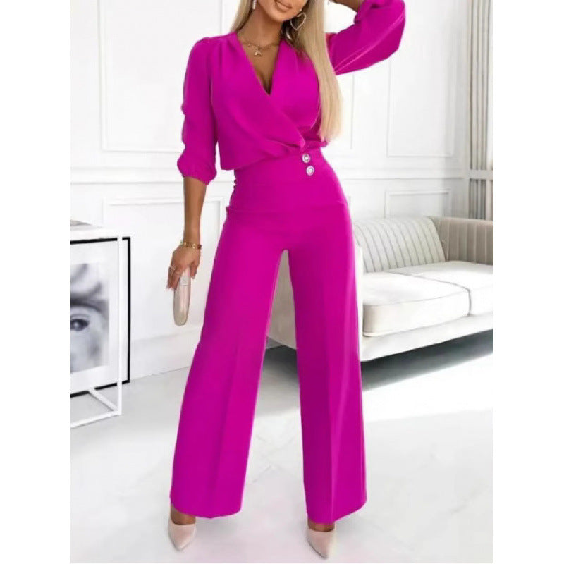 Eleganter Jumpsuit mit weitem Bein