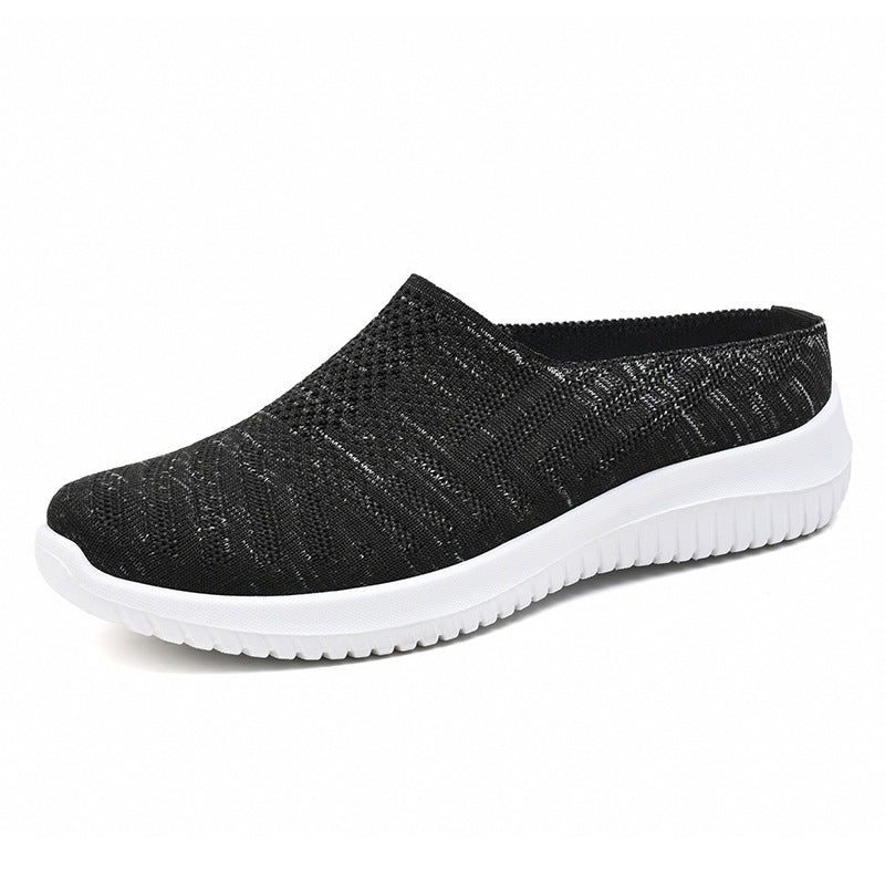 Damen Bequeme Stretch Slipper mit atmungsaktivem Strickdesign EB