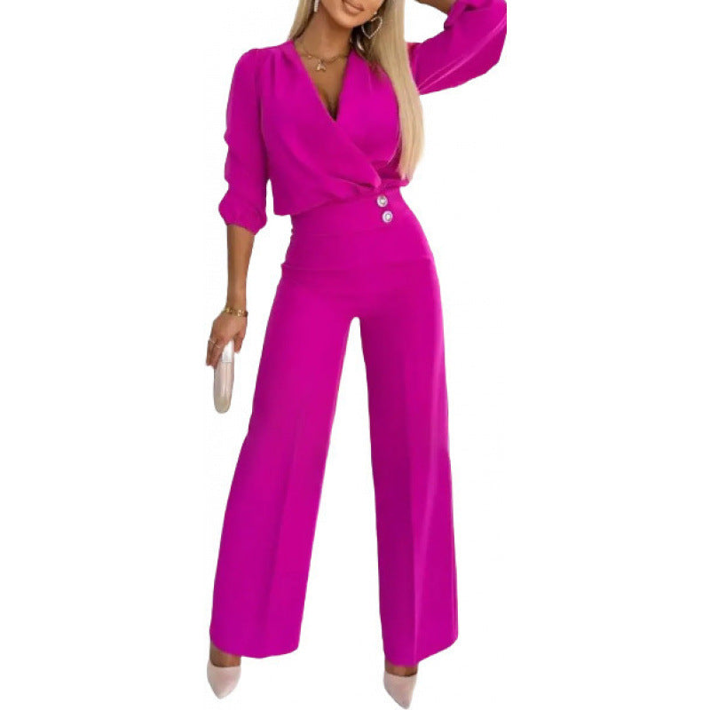 Eleganter Jumpsuit mit weitem Bein