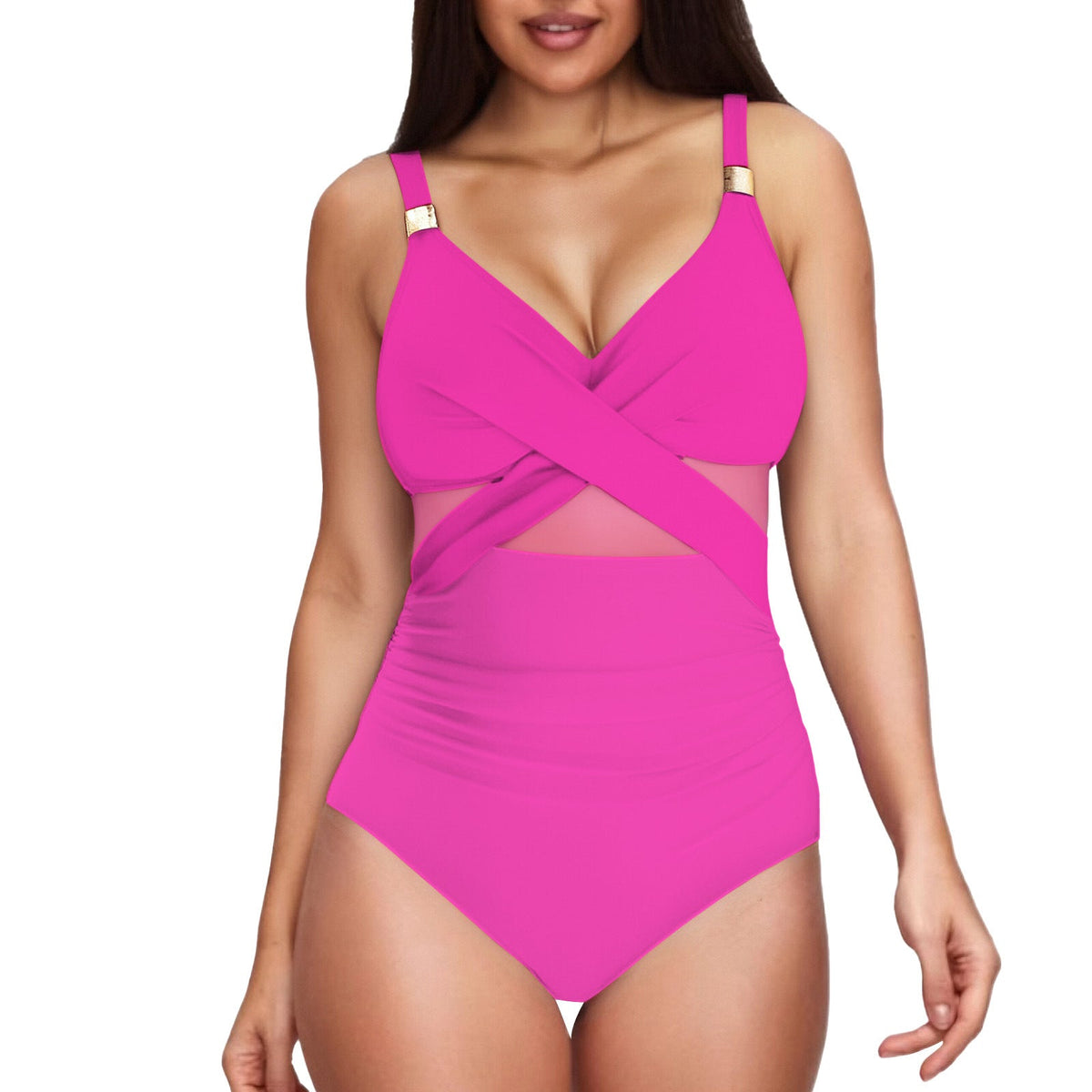Eleganter Damen-Jumpsuit mit transparenten Einsätzen