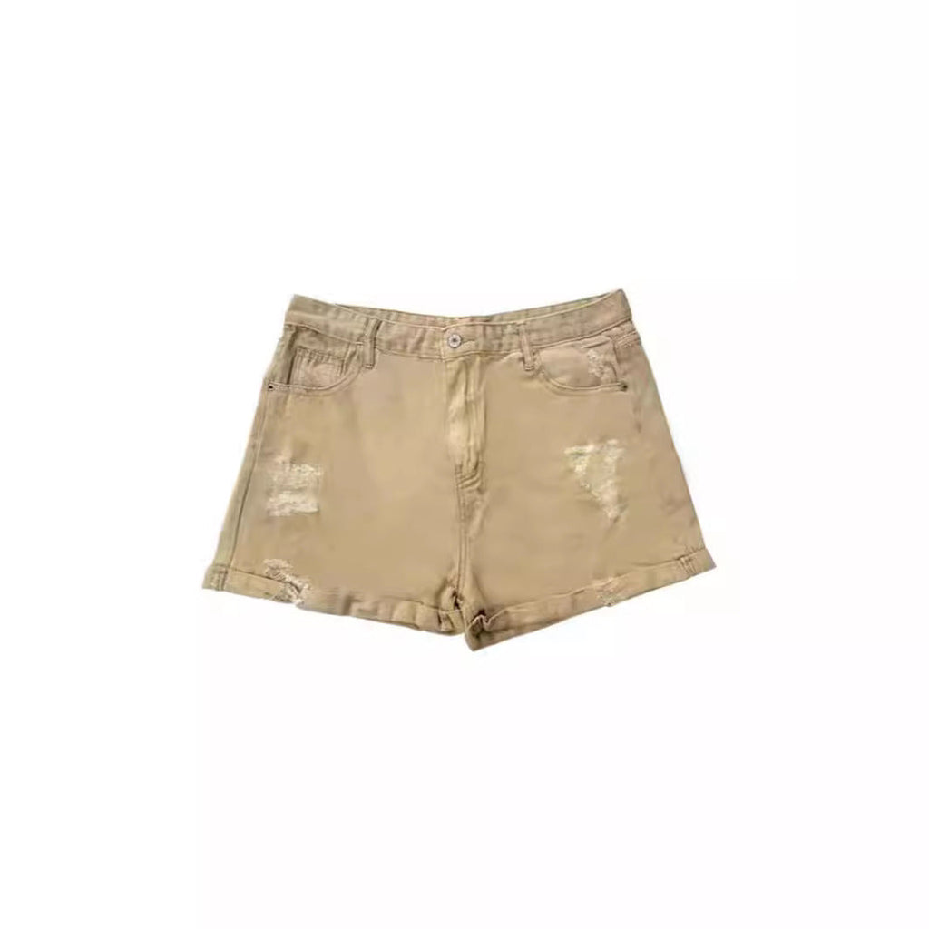 Damen Modische Sommer-Shorts mit Destroyed-Details EB