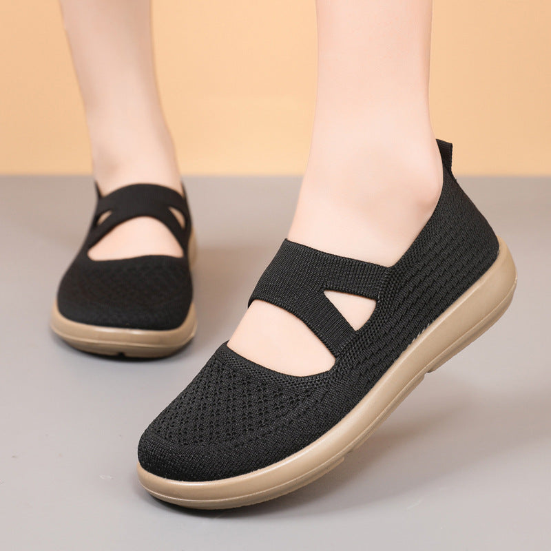 Damen Atmungsaktive Freizeitschuhe mit elastischem Design EB