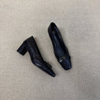 Damen elegante Blockabsatz-Pumps mit modischem Riemchen EB