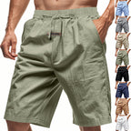 Herren lässige Strandshorts mit elastischem Bund und verstellbarem Kordelzug EB