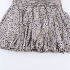 Damen Blumenkleid mit raffinierten Volants und elastischem Taillenbund EB