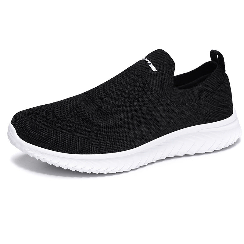 Damen Bequeme Slip-On Freizeitschuhe mit elastischem Strickoberteil EB