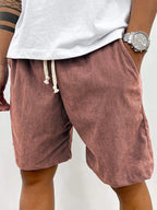 EB | Herren Casual Kordelzug Cord Shorts