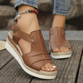 Damen bequeme Zehentrenner-Sandalen mit elastischem Riemen und rutschfester Sohle EB