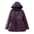 Damen gesteppte Übergangsjacke mit Kapuze und praktischen Eingrifftaschen EB
