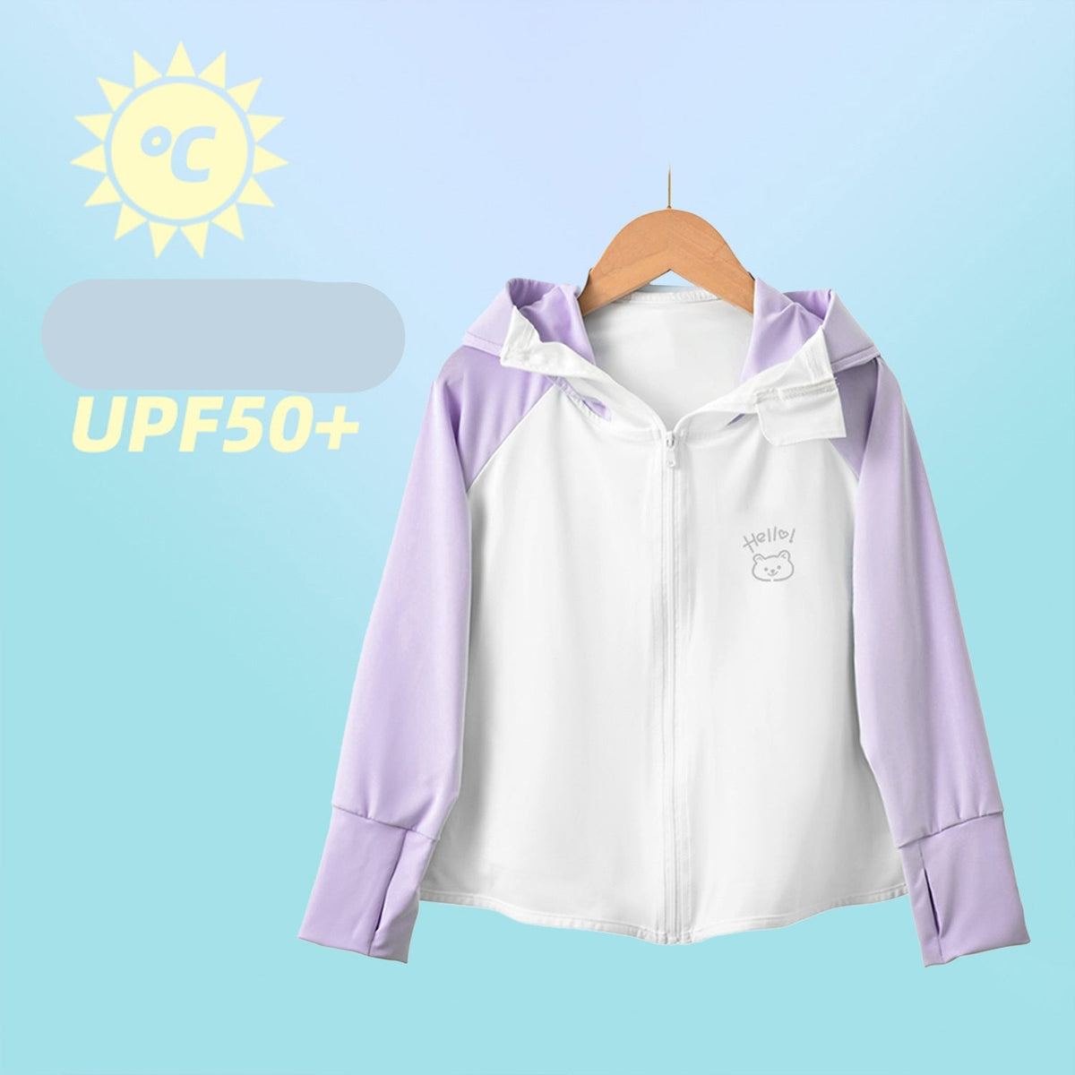 Damen Atmungsaktive Sportjacke mit UV-Schutz und Kapuze EB