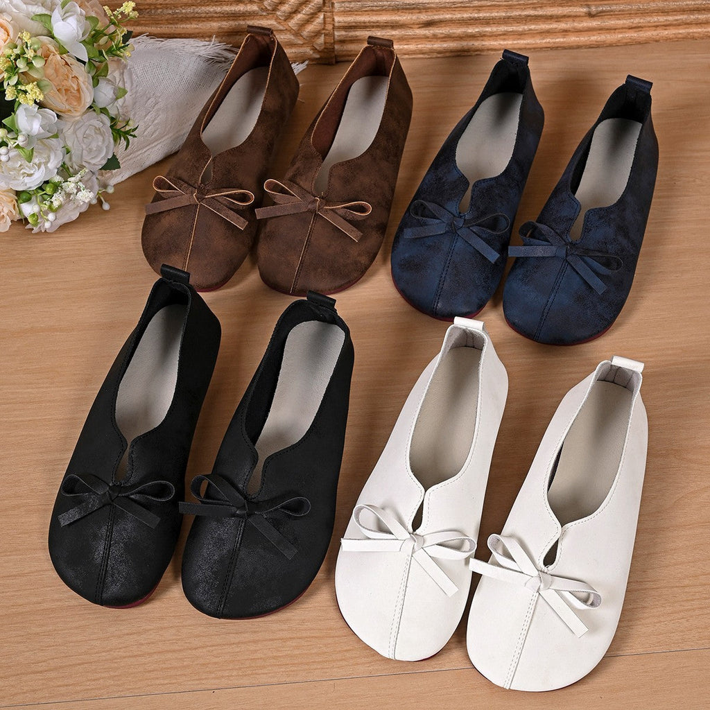 Damen Ballerinas mit modischem Schleifendesign und bequemer Sohle EB
