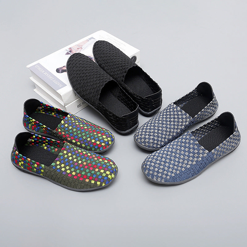 Damen Bequeme Freizeit-Slipper mit elastischer Netzstruktur und rutschfester Sohle EB