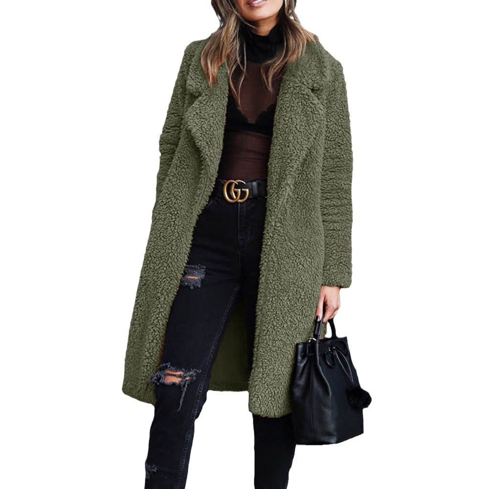 Damen Kuscheliger Langmantel aus Teddyfell EB