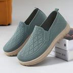 Damen Bequeme Freizeit Slip-On Schuhe mit atmungsaktivem Obermaterial EB