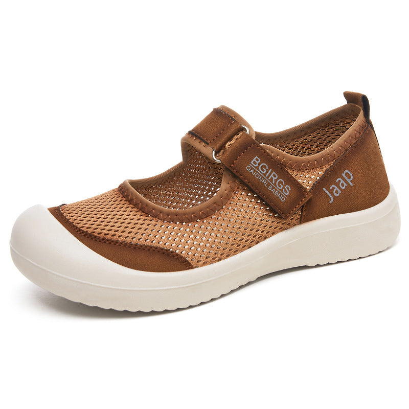 Damen Atmungsaktive und flexible Freizeitschuhe mit verstellbarem Riemen EB