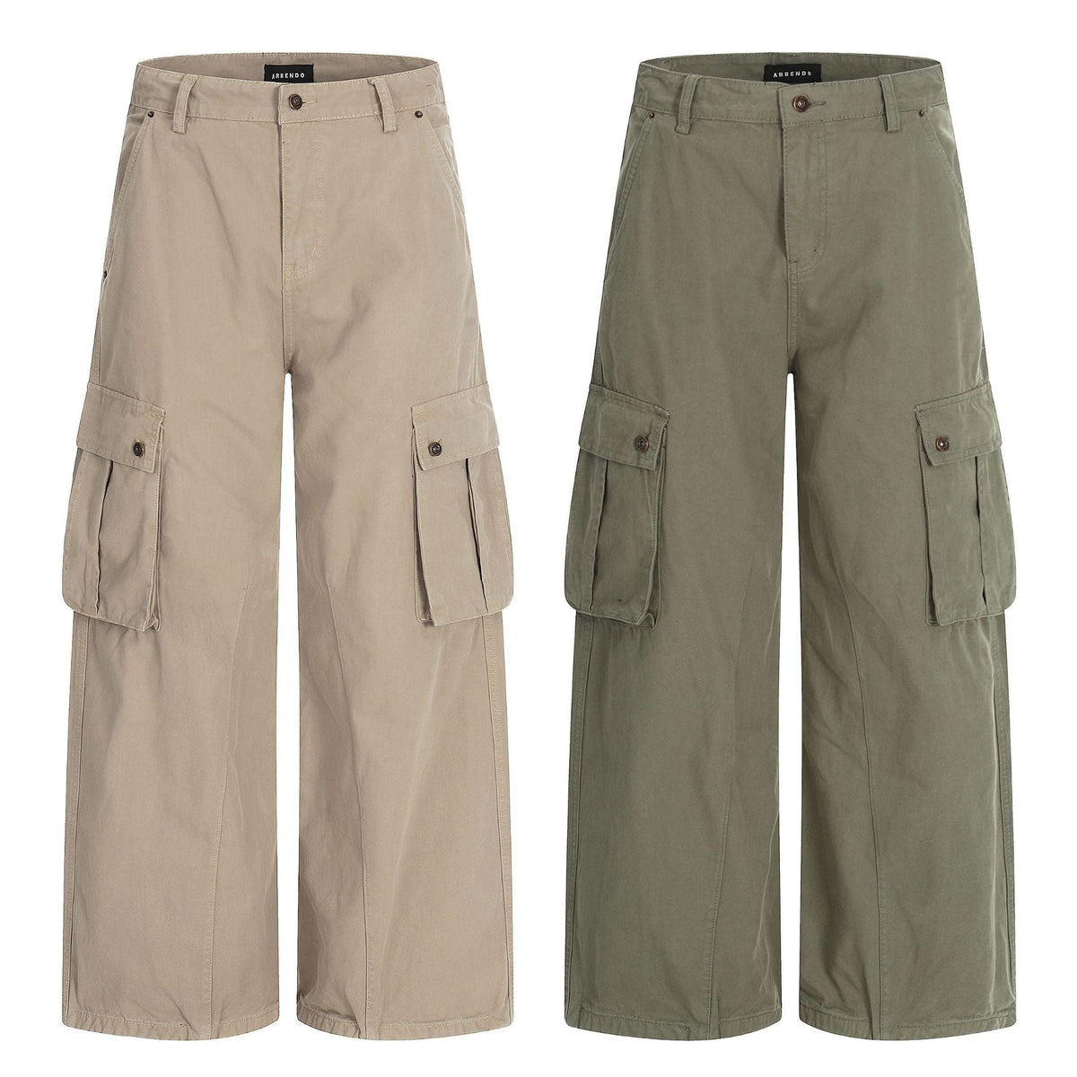 Damen Cargo-Culotte-Shorts mit aufgesetzten Taschen