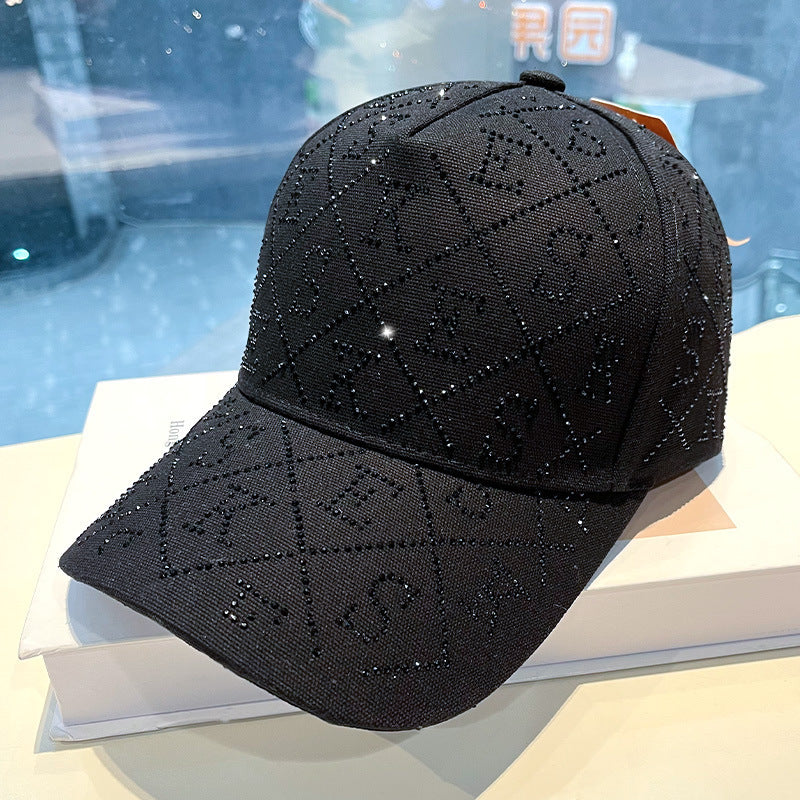 Verstellbare Damen-Baseballcap mit Strasssteinen