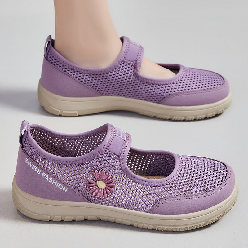 Damen Bequeme Slip-On Freizeitschuhe mit elastischem Einsatz EB