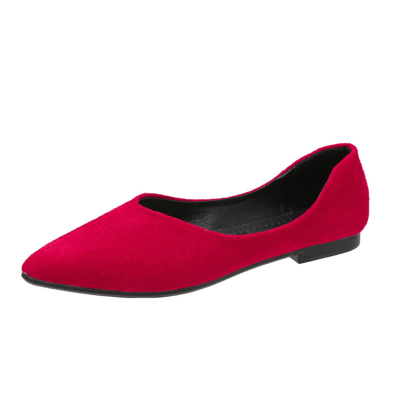 Damen elegante Ballerinas mit spitzem Design und weichem Obermaterial EB