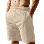Herren-Bermudashorts mit elastischem Bund und Kordelzug