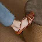 Damen Bequeme Sandalen mit offenem Zehenbereich und elegantem Riemchen-Design EB