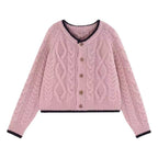 Damen Grobstrick Cardigan mit elegantem Zopfmuster EB