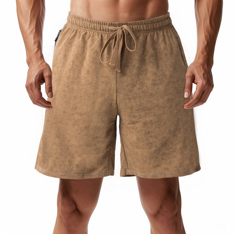 Herren bequeme Freizeit-Shorts aus sanftem Stoff mit verstellbarem Kordelzug EB