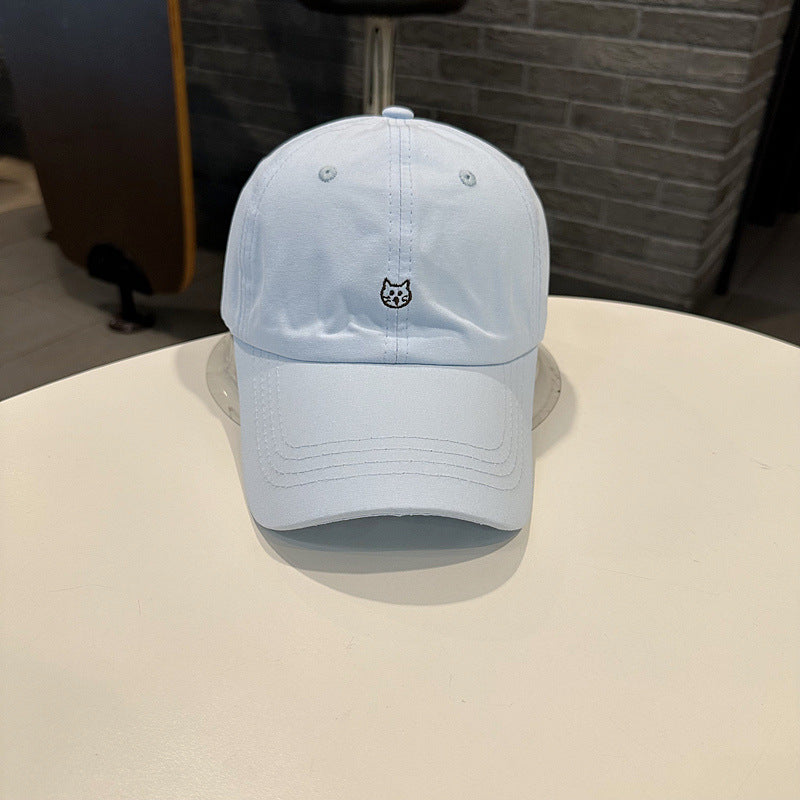 Damen Casual Baseballkappe mit Katzenstickerei