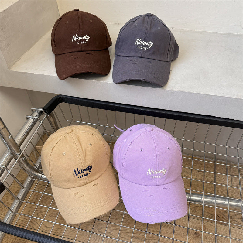 Herren Baseballkappe aus Baumwolle im Used-Look