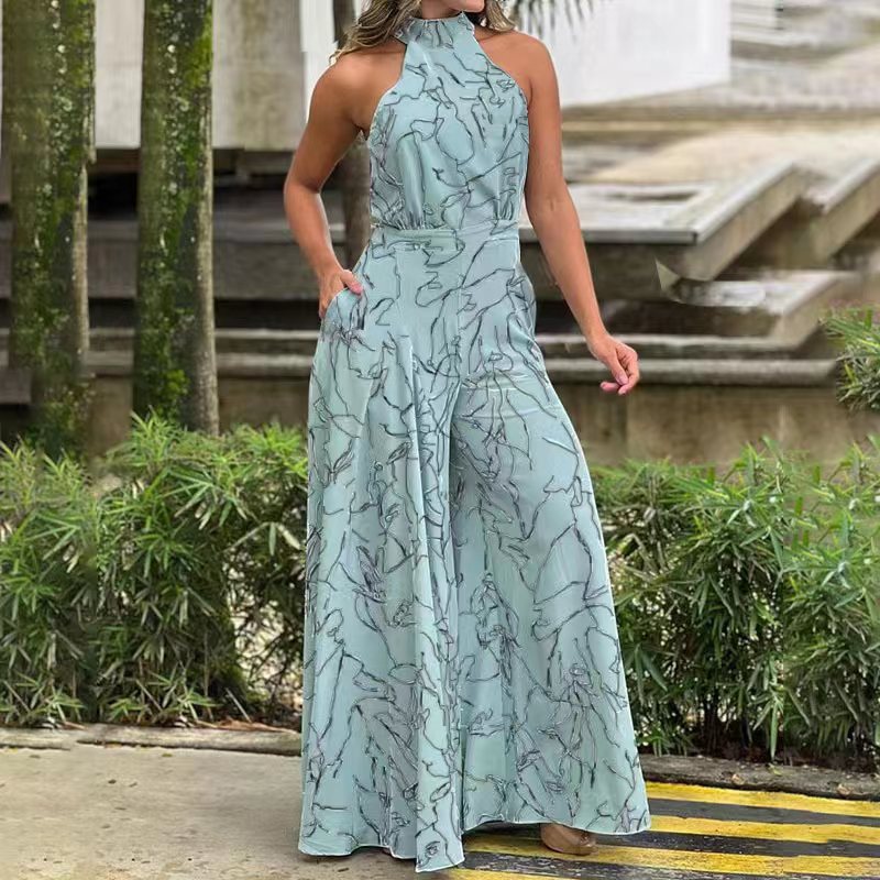 Eleganter Jumpsuit mit Stehkragen und Ballonärmeln