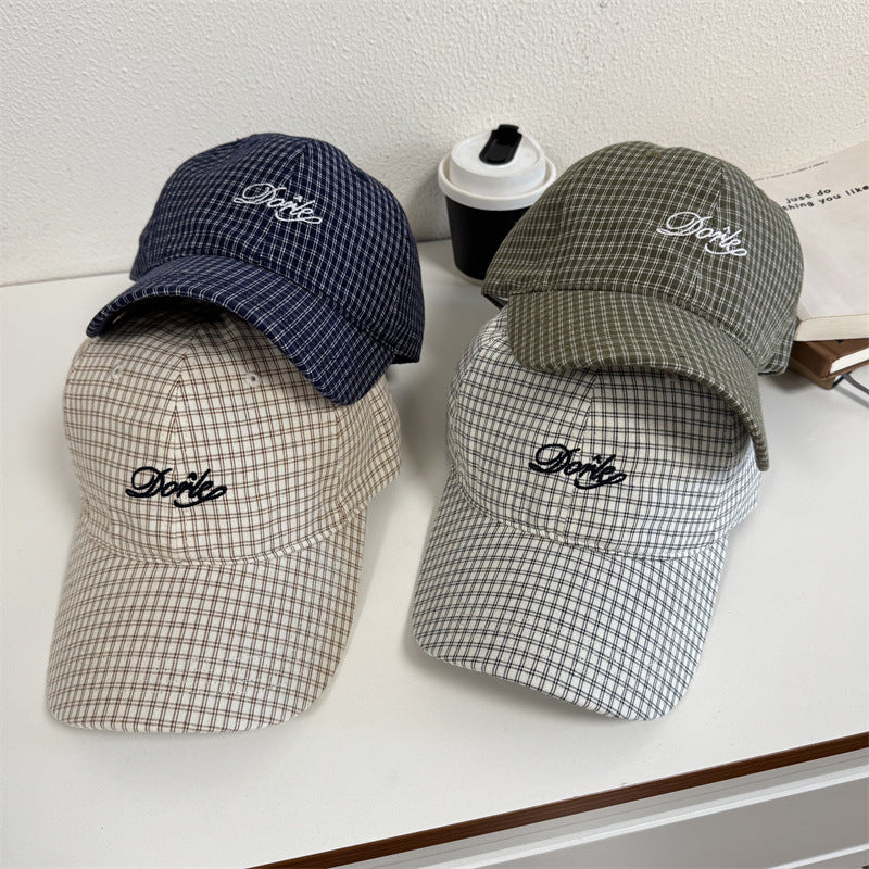 Herren-Baseballkappe mit Karomuster