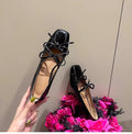 Damen Ballerinas mit modischer Schleifenapplikation EB