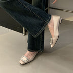 Damen Ballerinas mit funkelnder Schnalle EB