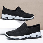 Damen Bequeme Slip-On Freizeitschuhe mit atmungsaktiver Mesh-Oberfläche EB