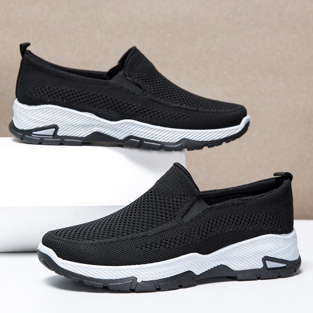 Damen Bequeme Slip-On Freizeitschuhe mit atmungsaktiver Mesh-Oberfläche EB