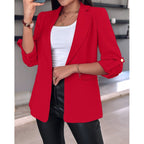 Damen elegante Blazerjacke mit modischem Schnitt EB