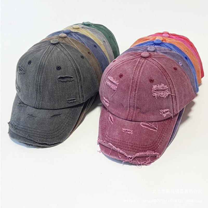Damen-Baseballkappe im Used-Look