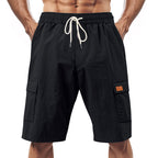 Herren Cargo-Shorts mit vielseitigen Taschen und elastischem Bund EB