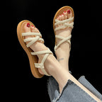 Damen bequeme Riemensandalen mit elastischem Fersenriemen EB