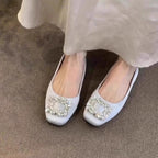 Damen Ballerina-Schuhe mit funkelndem Schmuckdetail EB