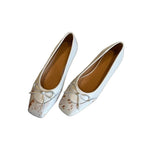Damen Ballerina-Schuhe mit einzigartigem Design und charmantem Schleifendetail EB