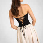 Damen Elegantes Maxikleid mit herzförmigem Ausschnitt und geschmeidigem Rock EB